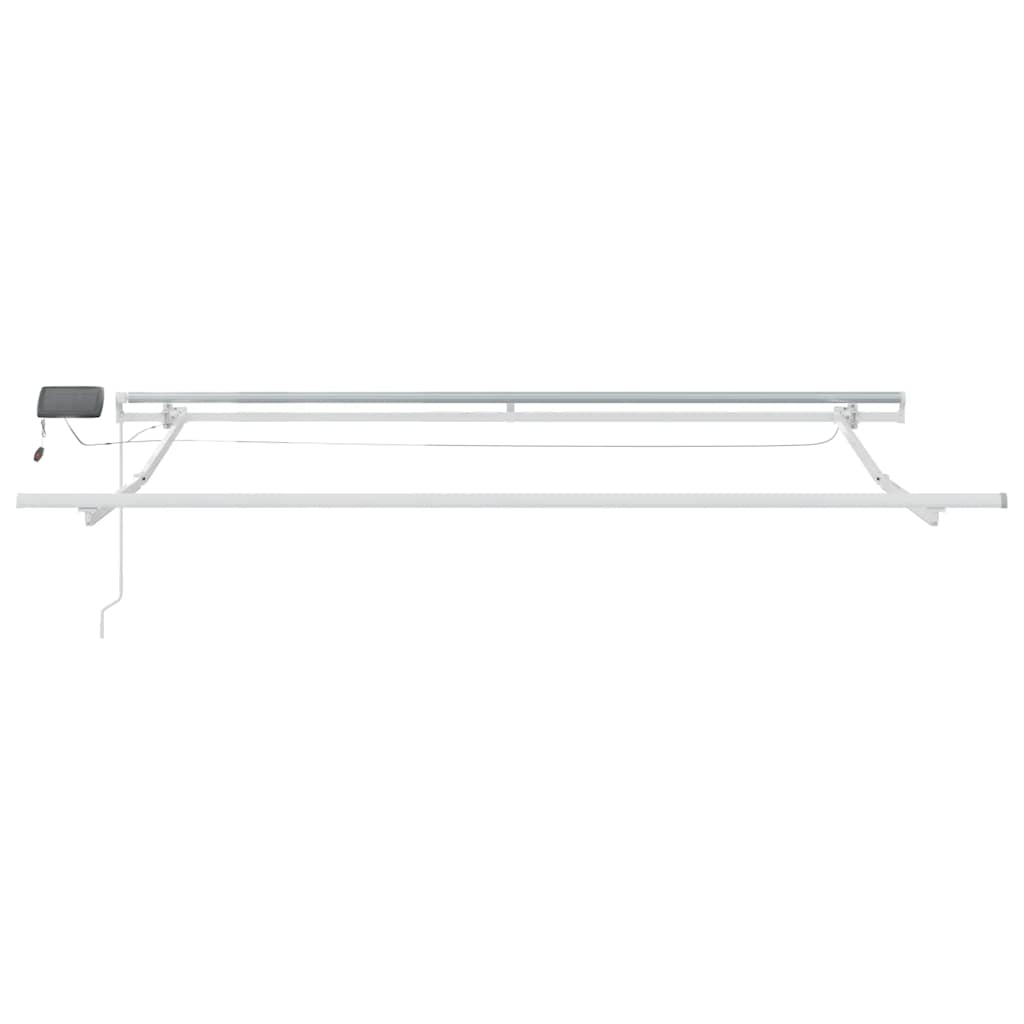 Manual Retractable Awning with LED Burgundy 300x250 cm