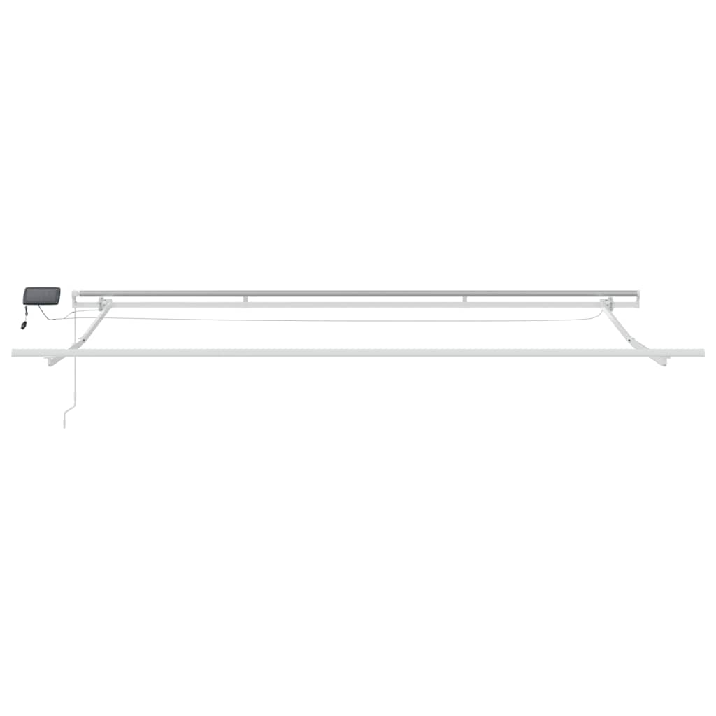Manual Retractable Awning with LED Burgundy 500x300 cm