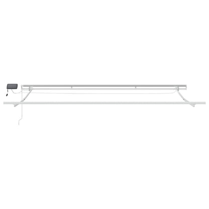 Manual Retractable Awning with LED Burgundy 500x300 cm