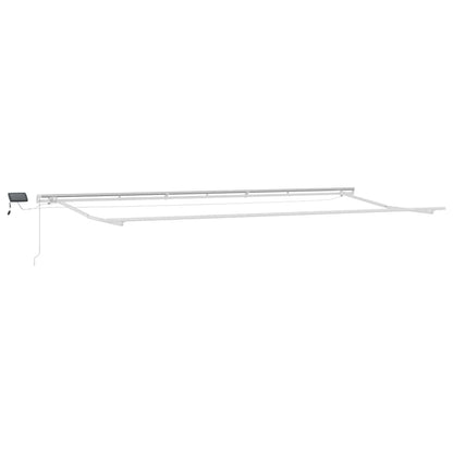 Manual Retractable Awning with LED Burgundy 600x300 cm