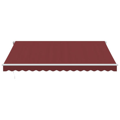 Manual Retractable Awning Burgundy 400x350 cm