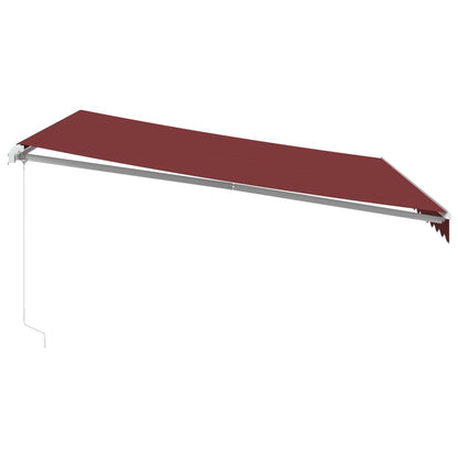 Manual Retractable Awning Burgundy 400x350 cm