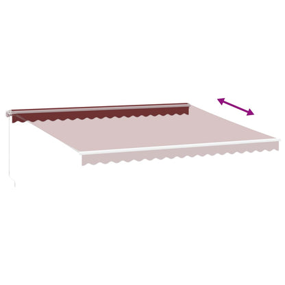 Manual Retractable Awning Burgundy 450x350 cm
