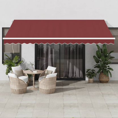 Retractable Awning | Burgundy, White