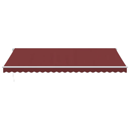 Manual Retractable Awning Burgundy 500x350 cm