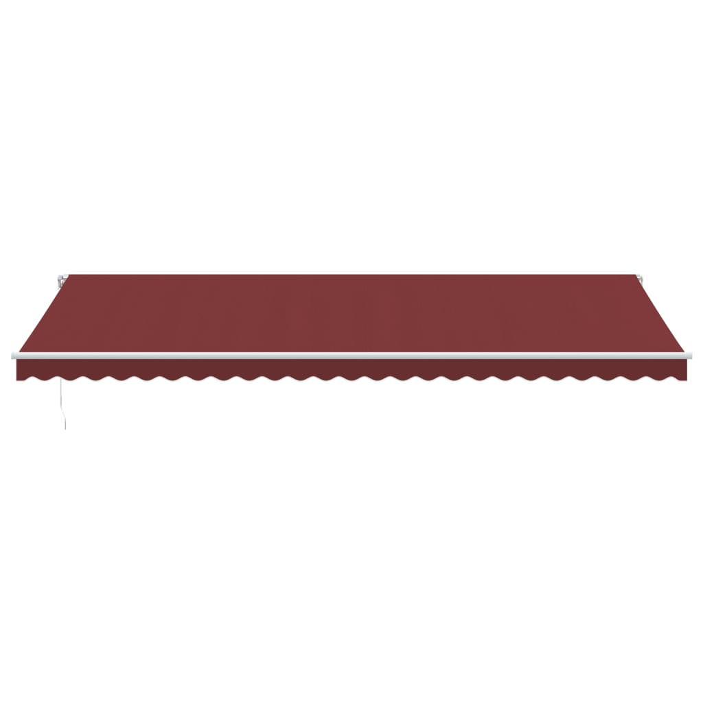 Retractable Awning Burgundy 600 x 350 cm Fabric and Aluminium