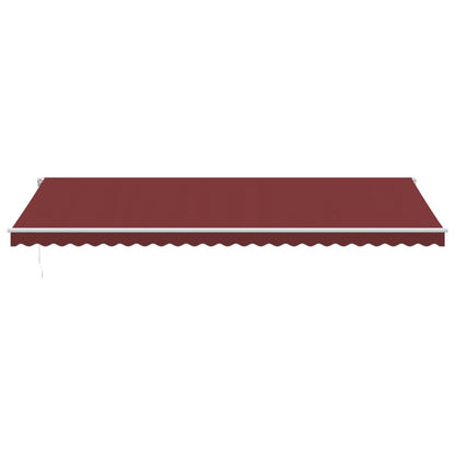Retractable Awning Burgundy 600 x 350 cm Fabric and Aluminium