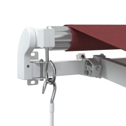 Retractable Awning Burgundy 600 x 350 cm Fabric and Aluminium