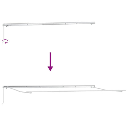 Manual Retractable Awning Burgundy 600x300 cm