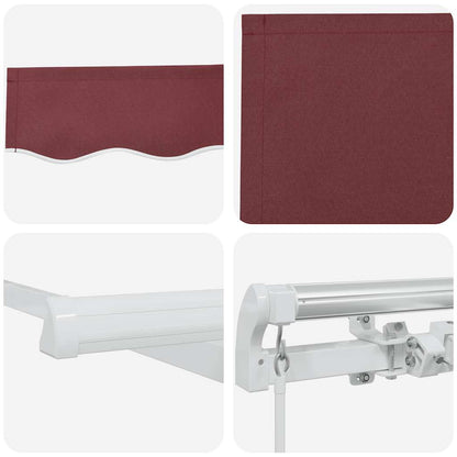 Manual Retractable Awning Burgundy 500x300 cm