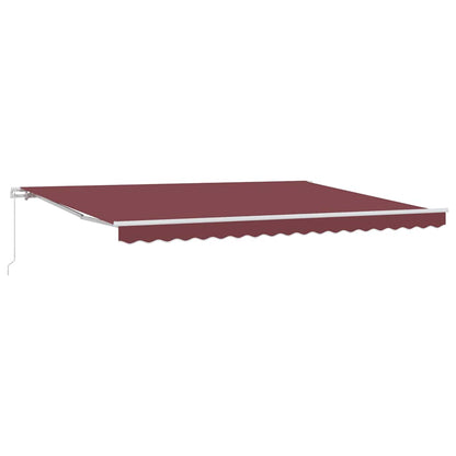 Manual Retractable Awning Burgundy 450x300 cm