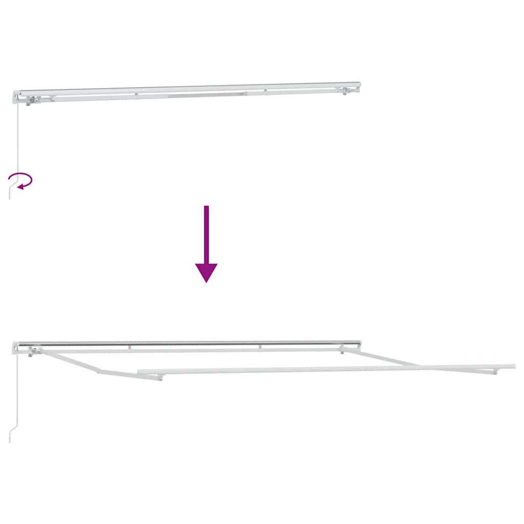 Manual Retractable Awning Burgundy 450x300 cm