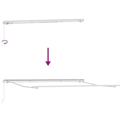 Manual Retractable Awning Burgundy 450x300 cm