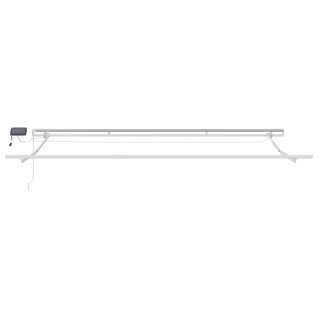 Manual Retractable Awning with LED Brown 500x300 cm