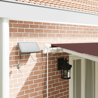 Manual Retractable Awning with LED Brown 600x300 cm