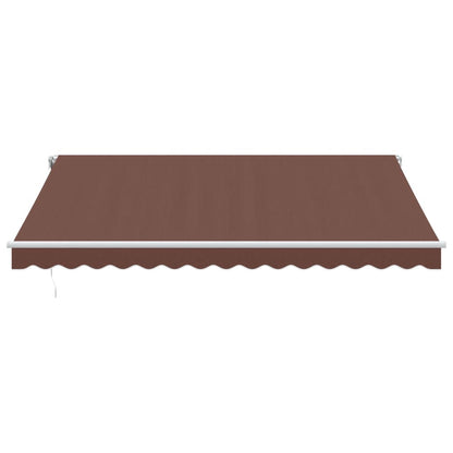 Manual Retractable Awning Brown 400x350 cm