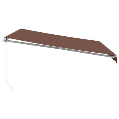 Manual Retractable Awning Brown 400x350 cm