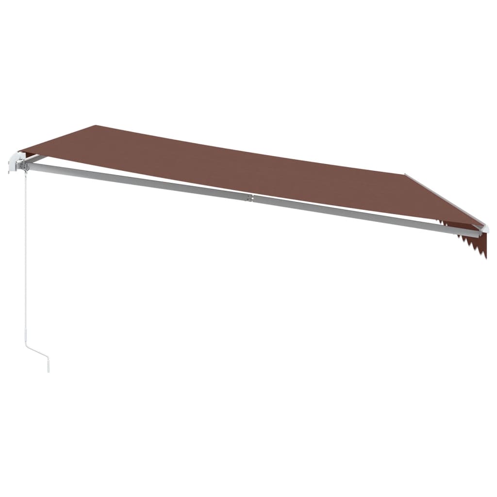 Manual Retractable Awning Brown 450x350 cm