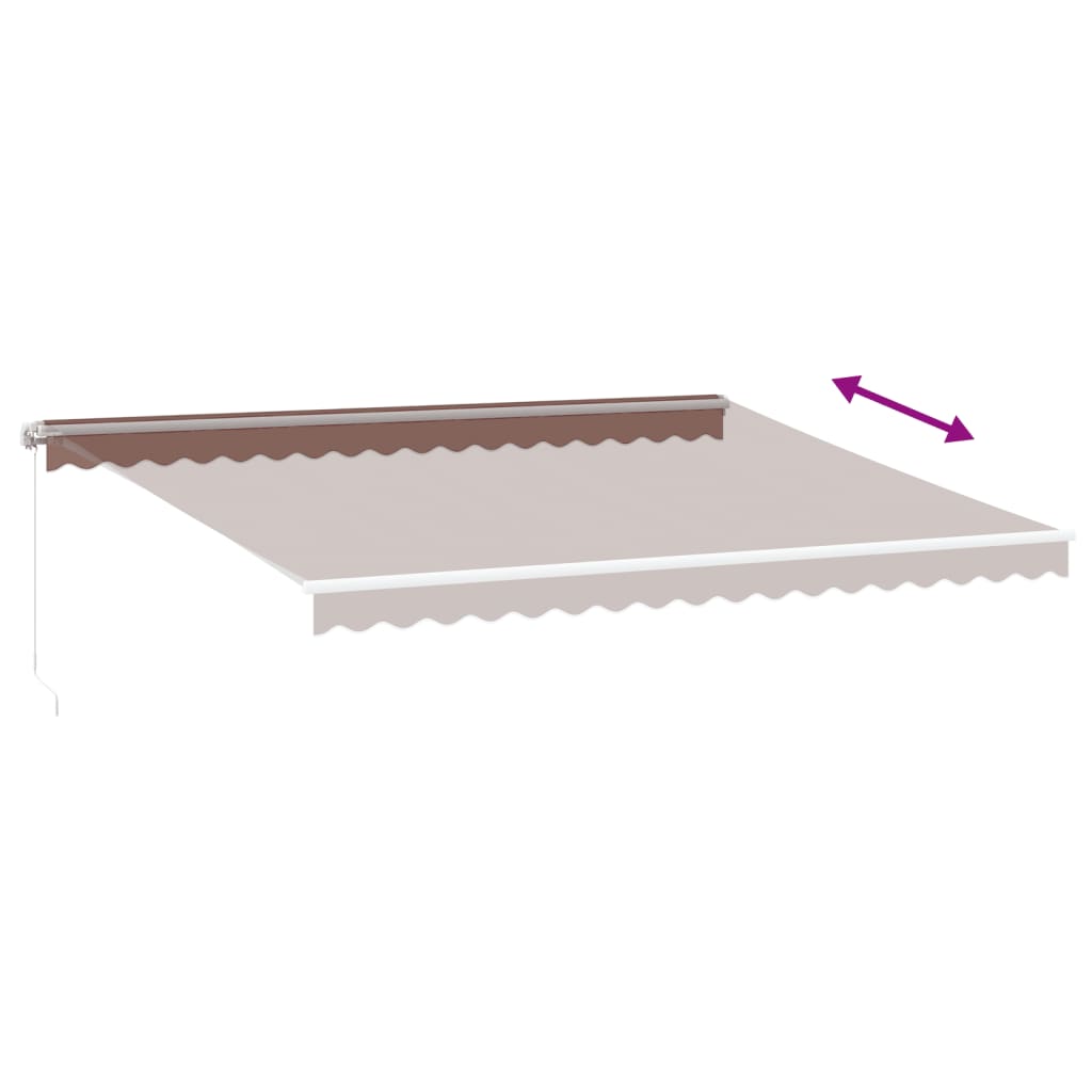 Manual Retractable Awning Brown 450x350 cm