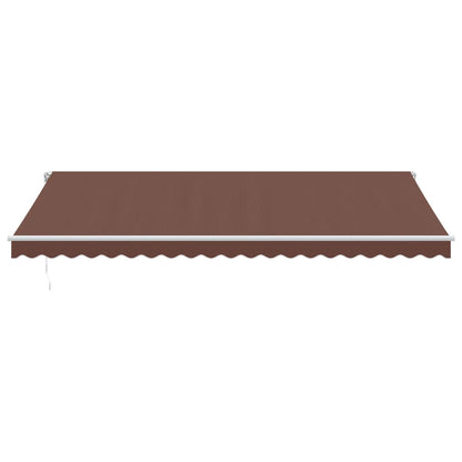 Manual Retractable Awning Brown 500x350 cm
