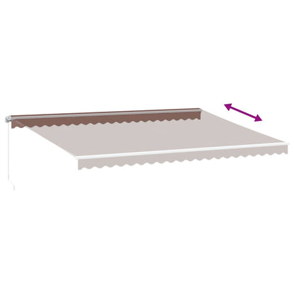 Manual Retractable Awning Brown 500x350 cm