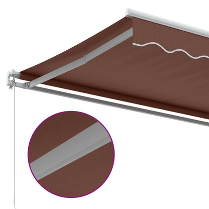 Manual Retractable Awning Brown 500x350 cm
