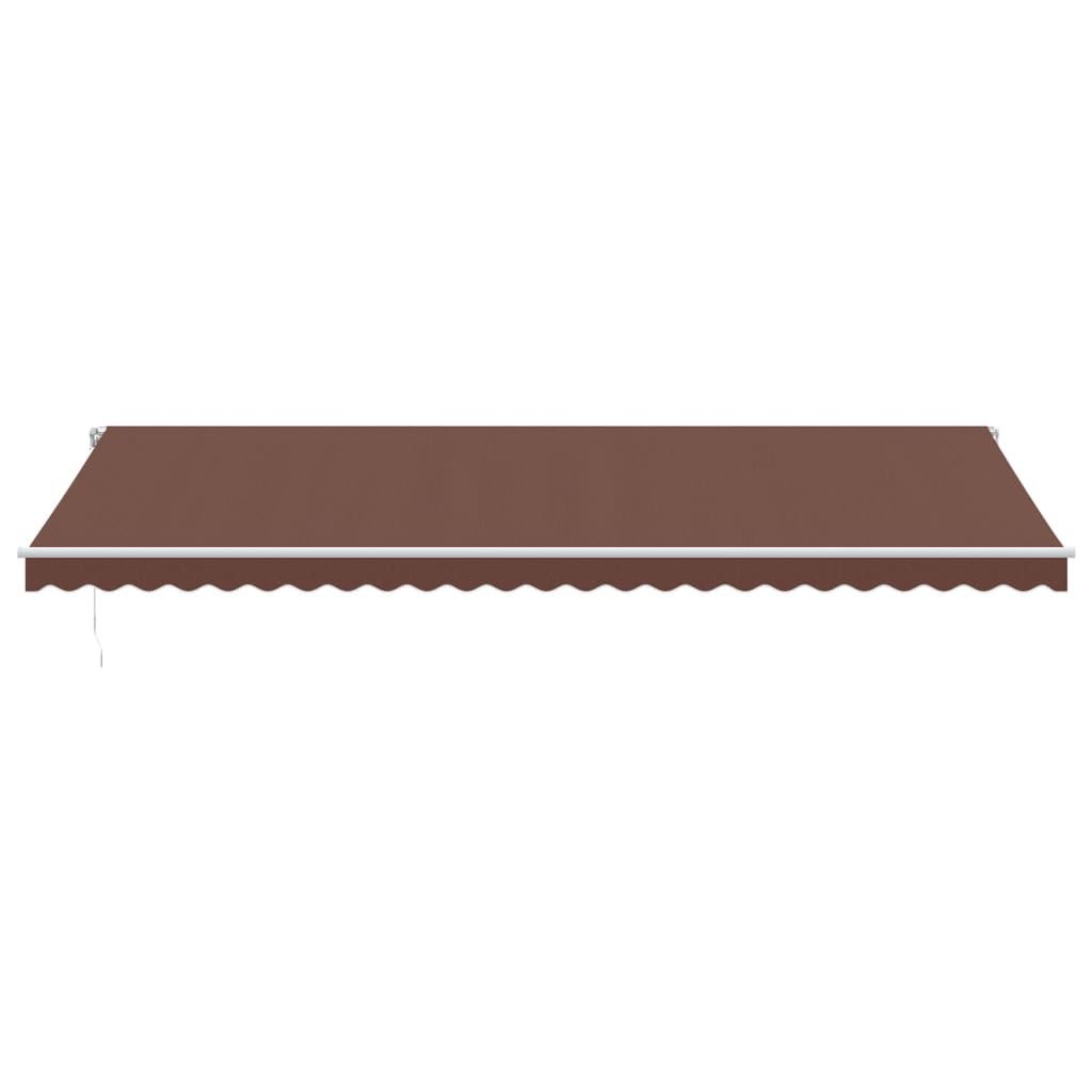 Manual Retractable Awning with LED Brown 600x350 cm