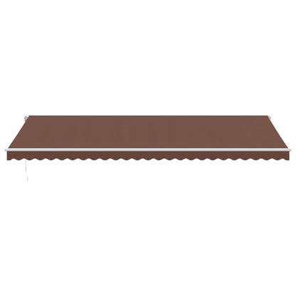 Manual Retractable Awning with LED Brown 600x350 cm