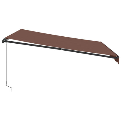 Manual Retractable Awning Brown 400x350 cm