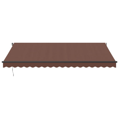 Manual Retractable Awning Brown 450x350 cm
