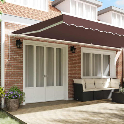 Manual Retractable Awning Brown 600x300 cm