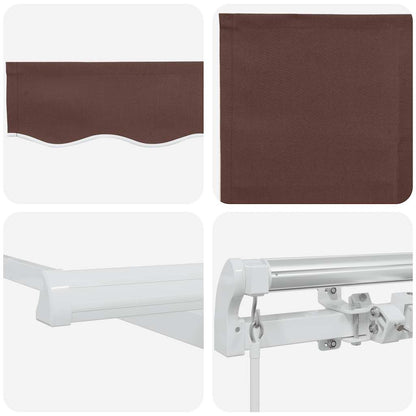 Manual Retractable Awning Brown 600x300 cm