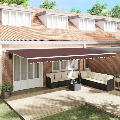 Manual Retractable Awning Brown 600x300 cm