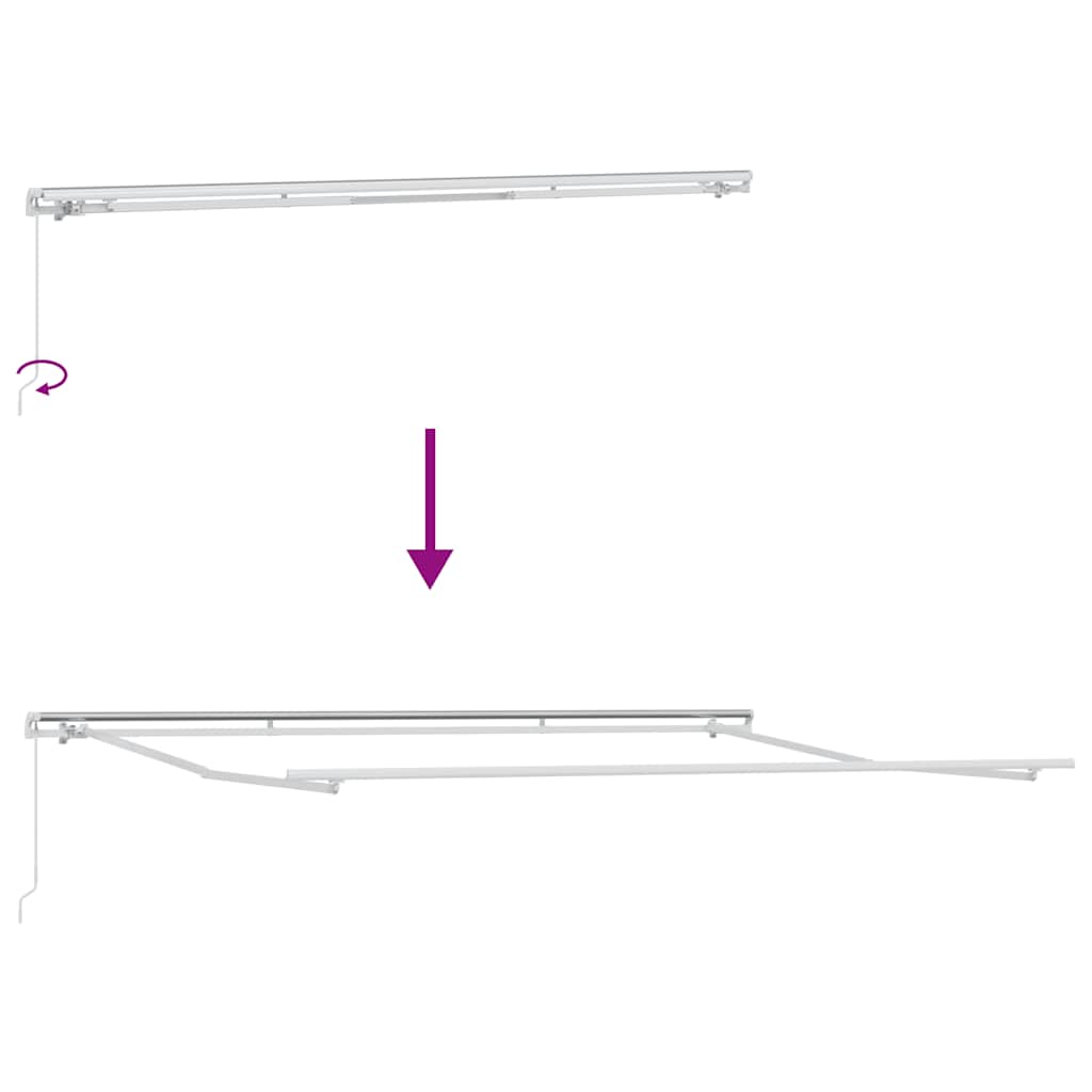 Manual Retractable Awning Brown 500x300 cm