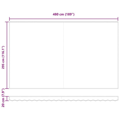 Manual Retractable Awning Brown 500x300 cm