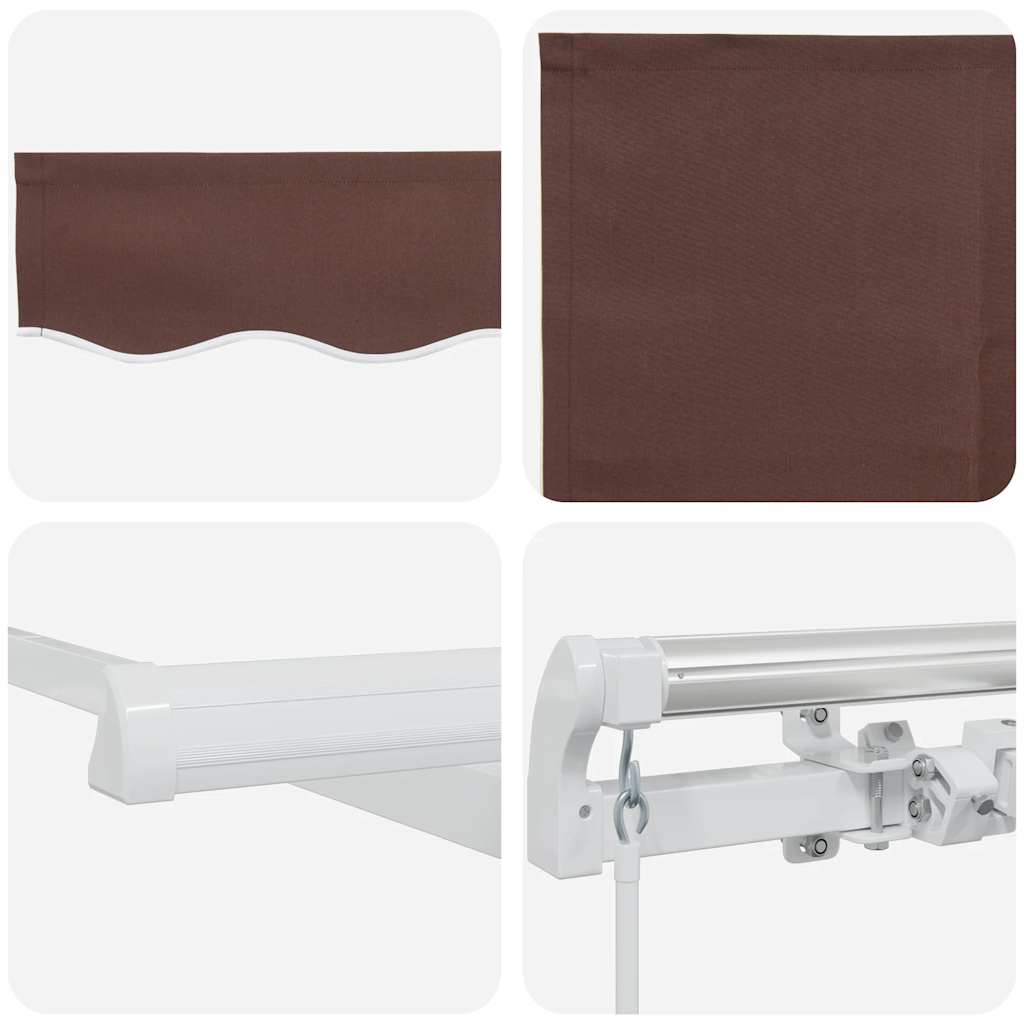 Manual Retractable Awning Brown 400x300 cm