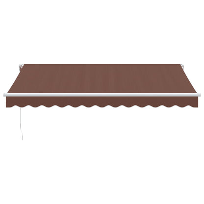 Manual Retractable Awning Brown 350x250 cm
