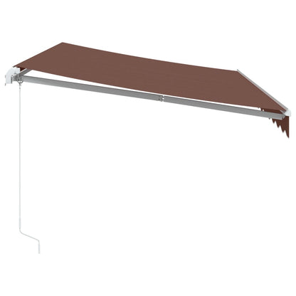 Manual Retractable Awning Brown 350x250 cm