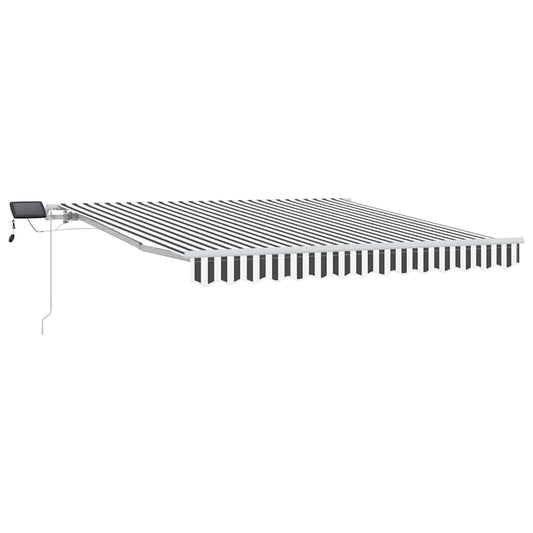 Retractable Awning Anthracite and White 300 x 250 cm