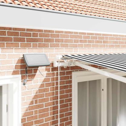 Manual Retractable Awning with LED Anthracite&White 300x250 cm