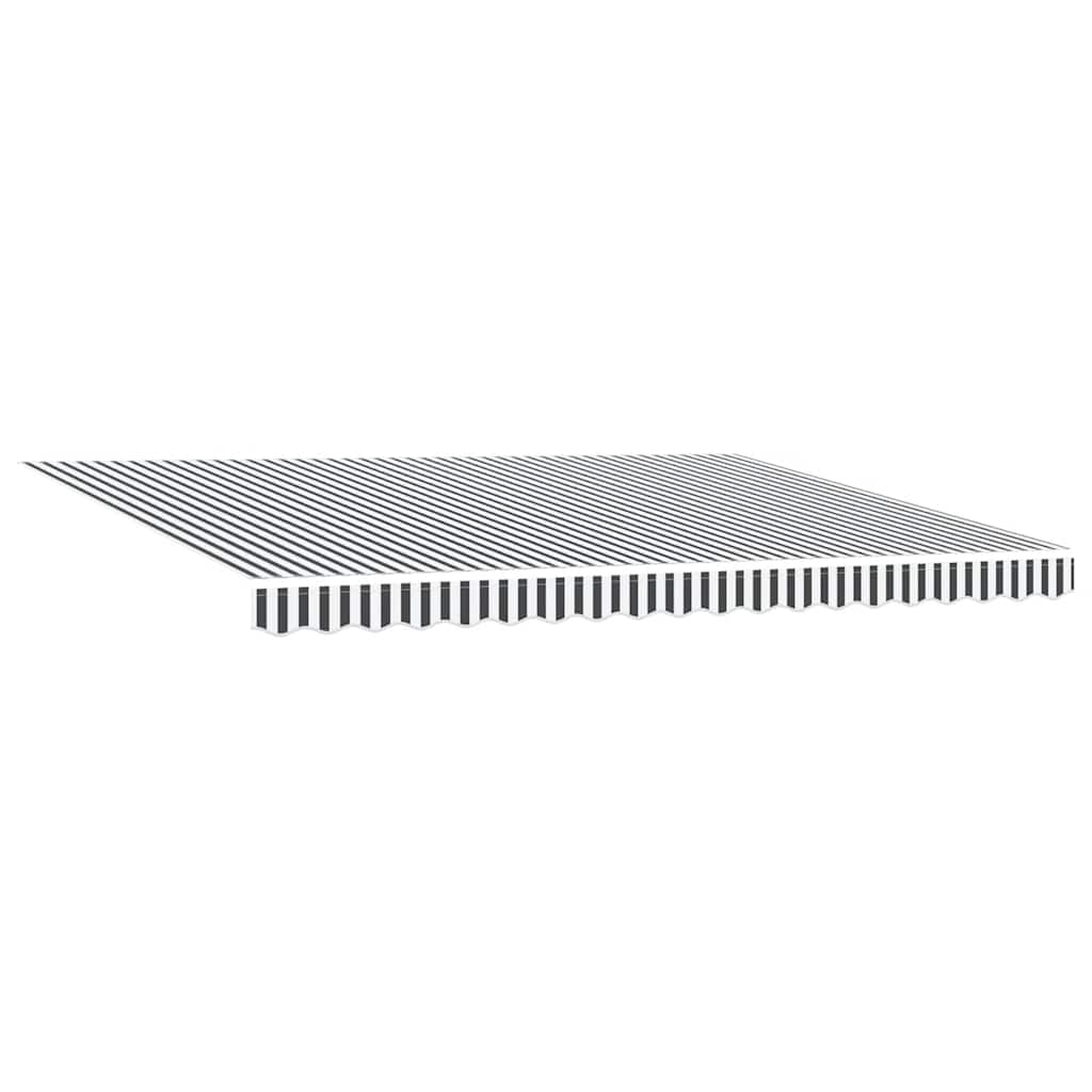Manual Retractable Awning with LED Anthracite&White 450x300 cm