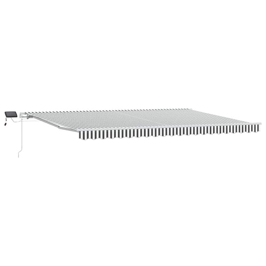 Retractable Awning Anthracite and White 500 x 300 m