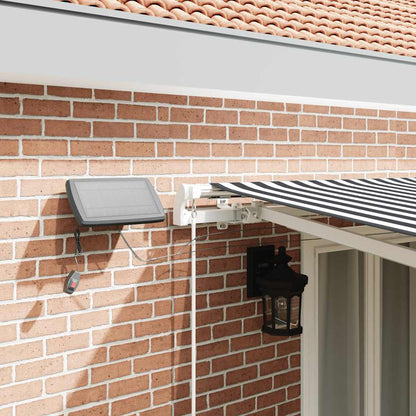 Manual Retractable Awning with LED Anthracite&White 500x300 cm