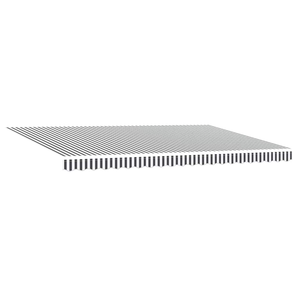 Manual Retractable Awning with LED Anthracite&White 500x300 cm