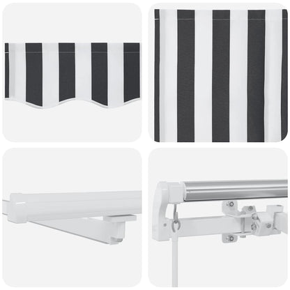Retractable Awning | Anthracite and White