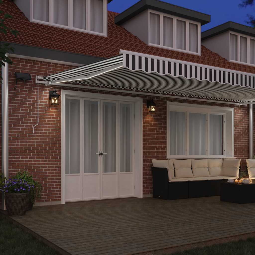 Retractable Awning | Anthracite and White