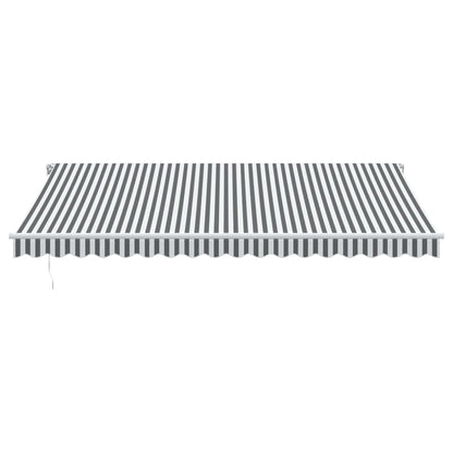 Manual Retractable Awning Anthracite&White 450x350 cm
