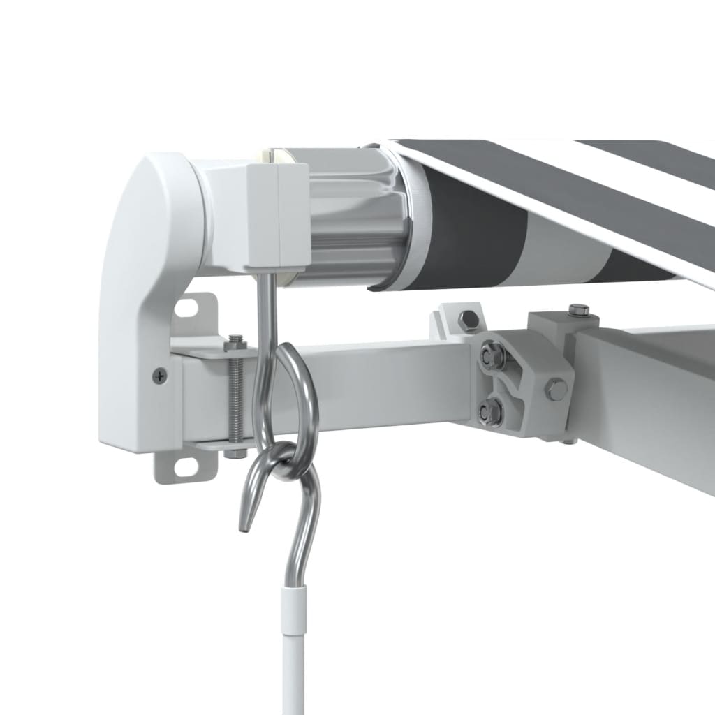 Retractable Awning | Anthracite and white