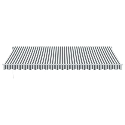 Manual Retractable Awning Anthracite&White 500x350 cm