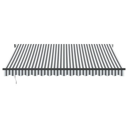 Manual Retractable Awning Anthracite and White 400x350 cm